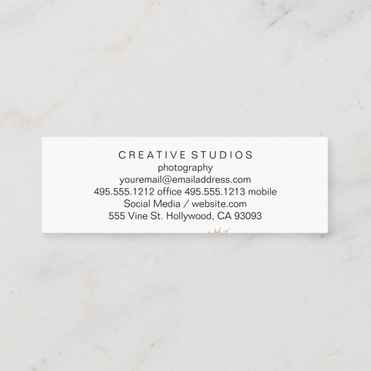 Tropisch eiland mini visitekaartje (Achterkant)