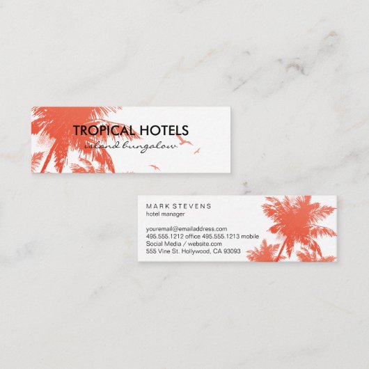 Tropisch eiland mini visitekaartje (Voorkant / Achterkant)