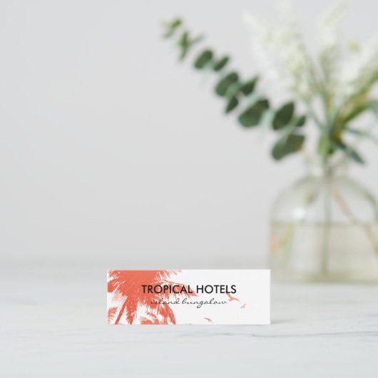 Tropisch eiland mini visitekaartje (Staand voorkant)