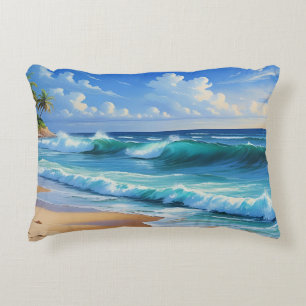 Tropisch eiland, mooi blauw, accent kussen