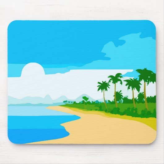 Tropisch eiland Mousepad Muismat (Voorkant)