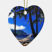 Tropisch eiland Nap Kauai Hawaii Keramisch Ornament (Links)