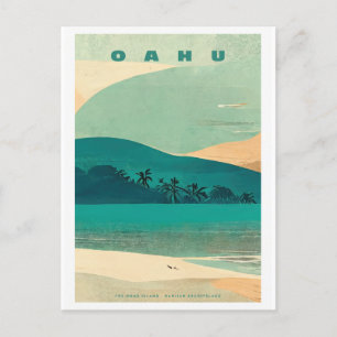 Tropisch eiland Oahu Briefkaart