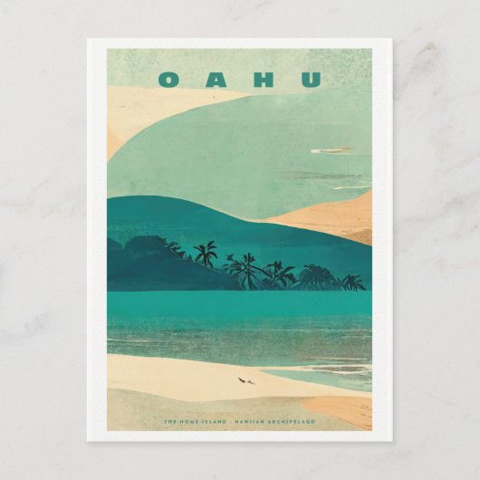 Tropisch eiland Oahu Briefkaart (Voorkant)
