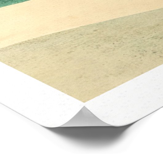 Tropisch eiland Oahu Poster (Hoek)