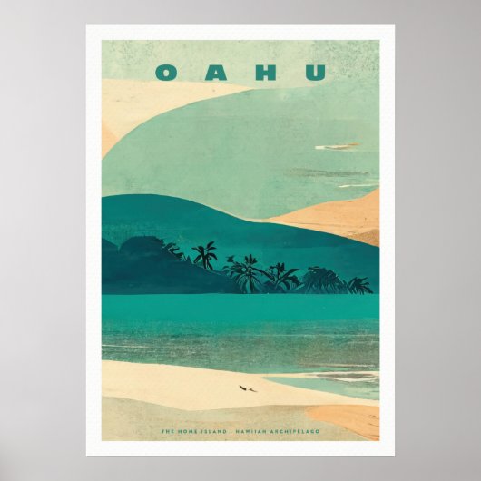 Tropisch eiland Oahu Poster (Voorkant)