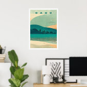 Tropisch eiland Oahu Poster (Thuiskantoor)