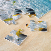 Tropisch eiland onder en boven water legpuzzel (Zijkant)