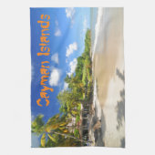 Tropisch eiland op de Kaaimaneilanden Theedoek (Verticaal)