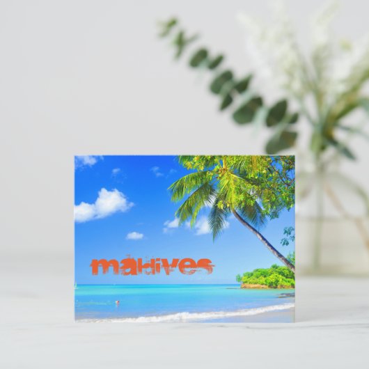 Tropisch eiland op de Malediven Briefkaart (Staand voorkant)