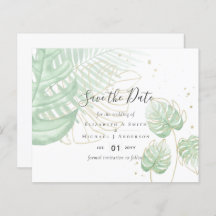 Tropisch eiland Palm Leaves Beach Wedding