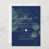 Tropisch eiland Palm Leaves Beach Wedding (Voorkant)