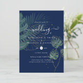 Tropisch eiland Palm Leaves Beach Wedding (Staand voorkant)