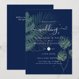 Tropisch eiland Palm Leaves Beach Wedding