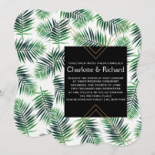 Tropisch eiland Palm Leaves Wedding Kaart (Voorkant / Achterkant)