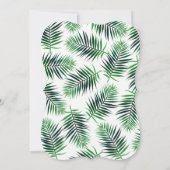 Tropisch eiland Palm Leaves Wedding Kaart (Achterkant)