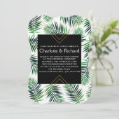 Tropisch eiland Palm Leaves Wedding Kaart (Staand voorkant)