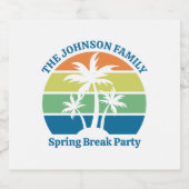 Tropisch Eiland Palm Trees Party Bier Etiket (Enkel label)