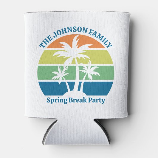 Tropisch Eiland Palm Trees Party Blikjeskoeler (Voorkant)