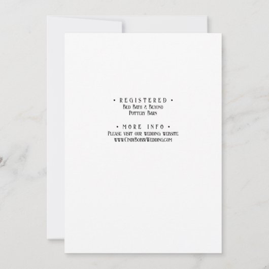 Tropisch eiland, palmbomen, blauwe Zeeen, Bridal Kaart (Achterkant)