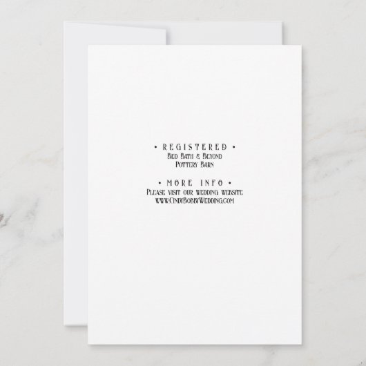 Tropisch eiland, palmbomen, blauwe Zeeen, bruiloft Save The Date (Achterkant)