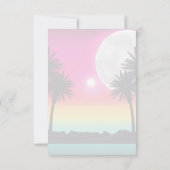 Tropisch eiland Palmboom Zonsondergang Bedankkaart (Achterkant)