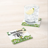 Tropisch eiland Palmboom Zonsondergang Kartonnen Onderzetters (Insitu)