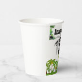 Tropisch eiland Palmboom Zonsondergang Papieren Bekers (Rechts)