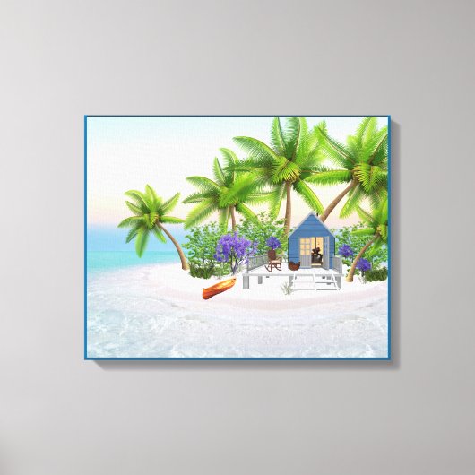 TROPISCH EILAND PARADIJS CANVAS ART (Voorkant)