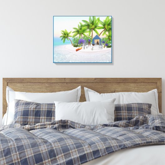 TROPISCH EILAND PARADIJS CANVAS ART (Insitu (Slaapkamer))