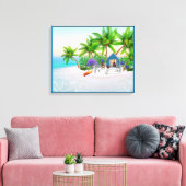 TROPISCH EILAND PARADIJS CANVAS ART (Insitu (Woonkamer))