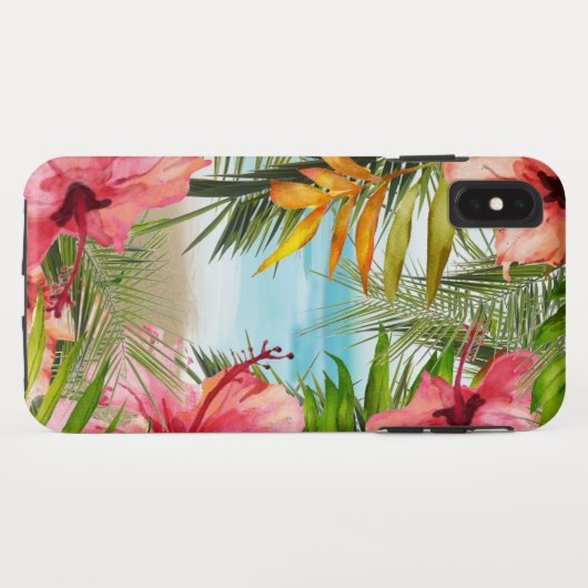 Tropisch eiland Paradise Hibiscus Flowers Case-Mate iPhone Case (Achterkant (horizontaal))