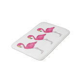 Tropisch eiland Paradise Hot Pink Flamingo Bird Badmat (Gekanteld)