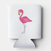 Tropisch eiland Paradise Hot Pink Flamingo Bird Blikjeskoeler (Achterkant)