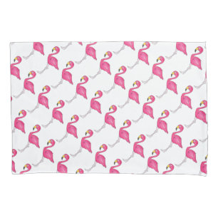 Tropisch eiland Paradise Hot Pink Flamingo Bird Kussensloop
