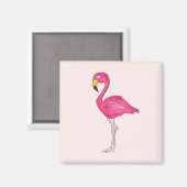 Tropisch eiland Paradise Hot Pink Flamingo Bird Magneet (Voorkant / Achterkant)