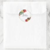 Tropisch eiland Paradise Vogels Bloemen Botanisch Ronde Sticker (Tas)