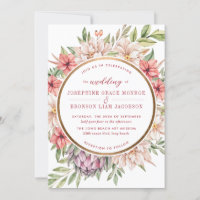 Tropisch eiland Pastel Floral Wedding