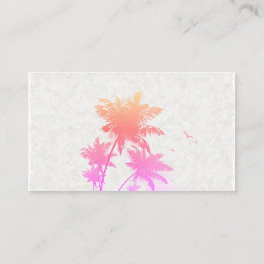 tropisch eiland | Plane Logo Visitekaartje (Achterkant)