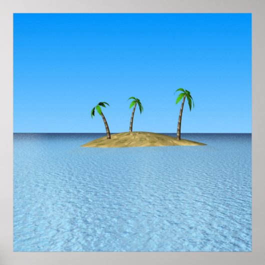 Tropisch eiland poster (Voorkant)