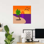 TROPISCH EILAND POSTER (Thuiskantoor)
