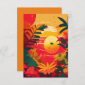 Tropisch eiland Reggae Sunset Bedankkaart (Voorkant / Achterkant)