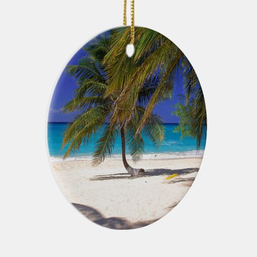 Tropisch eiland Seven Mile Grand Cayman Keramisch Ornament (Rechts)