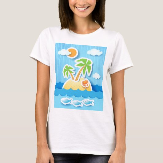 Tropisch eiland, shirt (Voorkant)