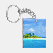 Tropisch eiland sleutelhanger (Voorkant Links)