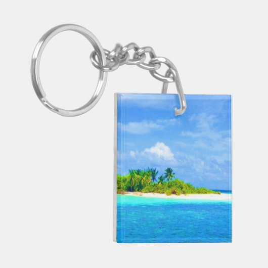 Tropisch eiland sleutelhanger (Voorkant Links)