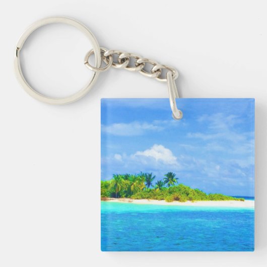 Tropisch eiland sleutelhanger (Voorkant)