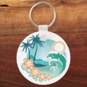 Tropisch eiland sleutelhanger (Voorkant)
