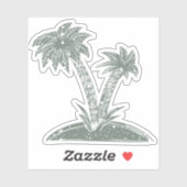 Tropisch eiland sticker (Vel)