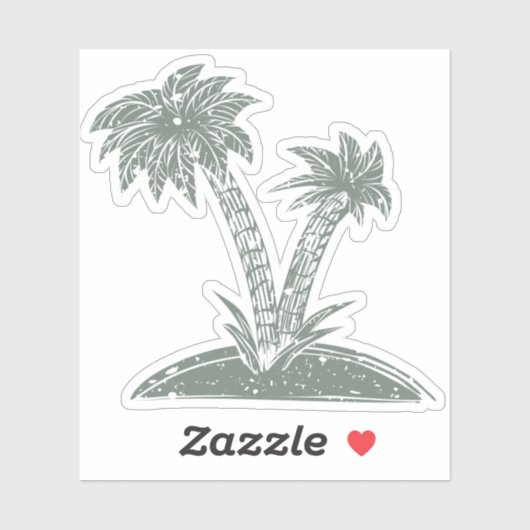 Tropisch eiland sticker (Vel)